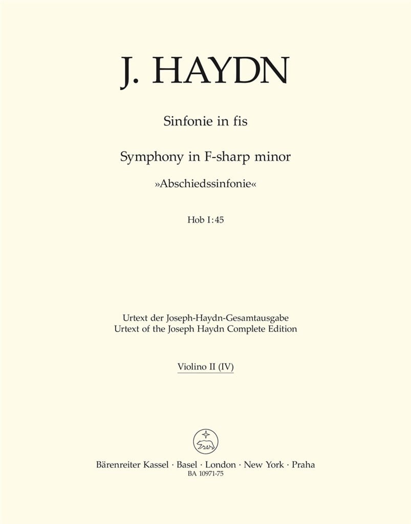 Symphony in F# minor No. 45